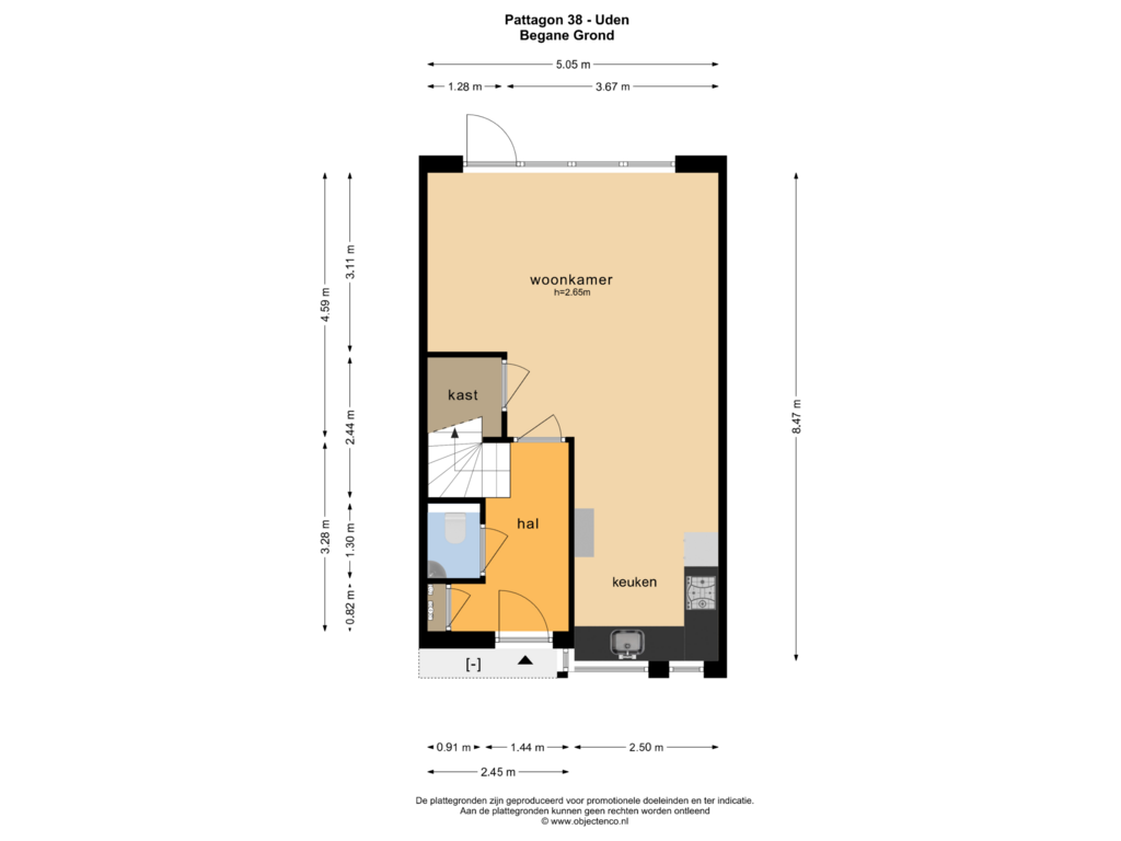 Bekijk plattegrond van BEGANE GROND van Pattagon 38