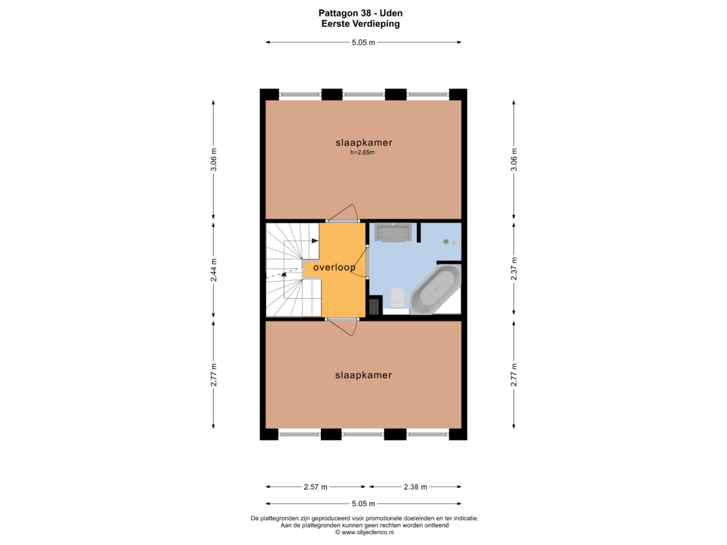 Bekijk plattegrond van EERSTE VERDIEPING van Pattagon 38