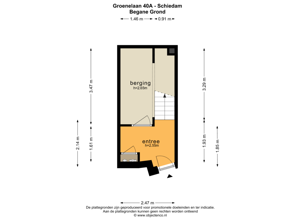 View floorplan of BEGANE GROND 40A of Groenelaan 40-A