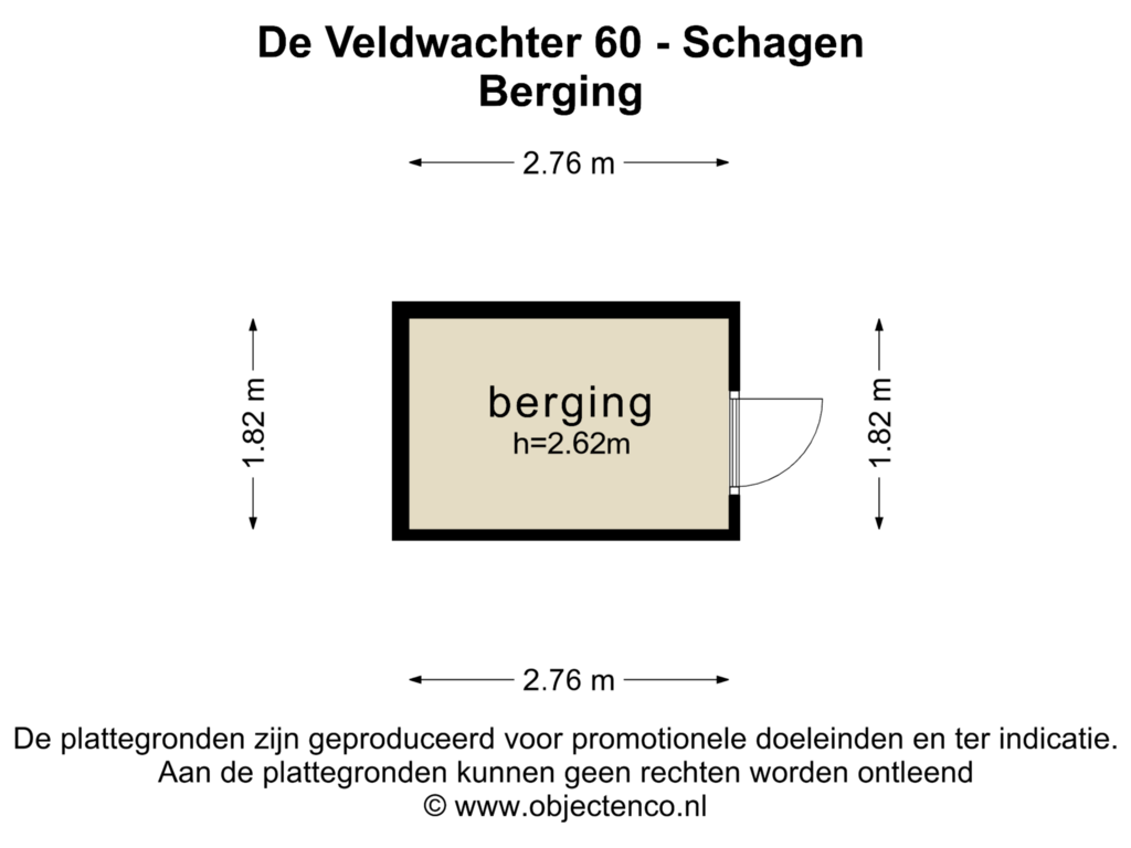 View floorplan of BERGING of De Veldwachter 60