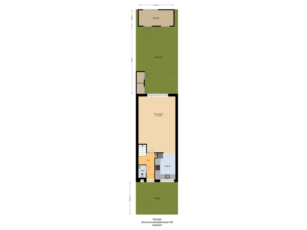 Bekijk plattegrond van Situatie van Zevenwoudenplantsoen 80