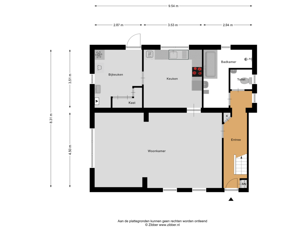 View floorplan of Begane grond of Noordeinde 67