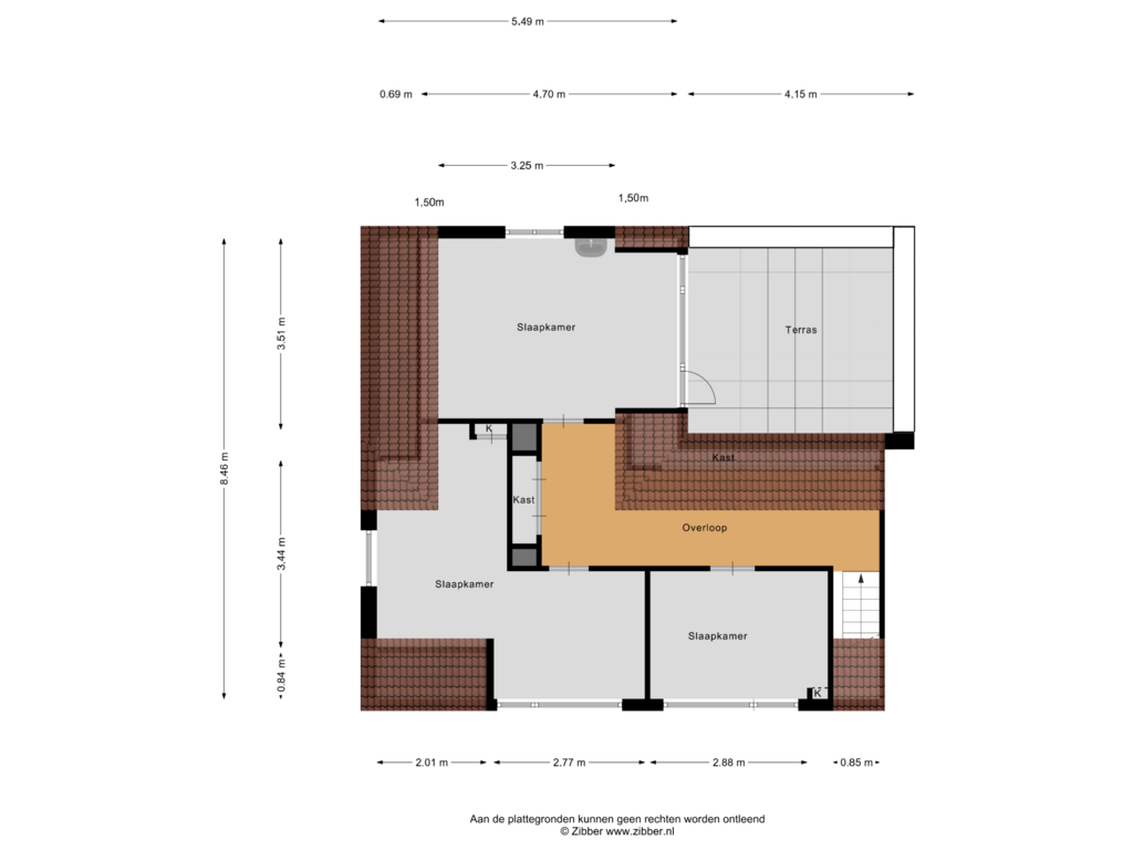 View floorplan of Eerste verdieping of Noordeinde 67