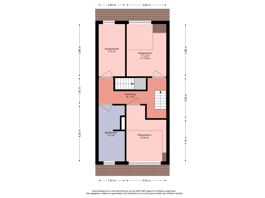 View floorplan of 2e verdieping of Melkeppe 36