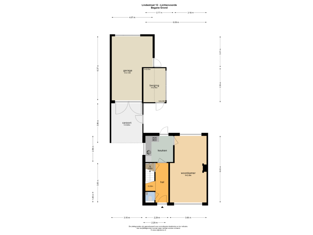 Bekijk plattegrond van BEGANE GROND van Lindestraat 12