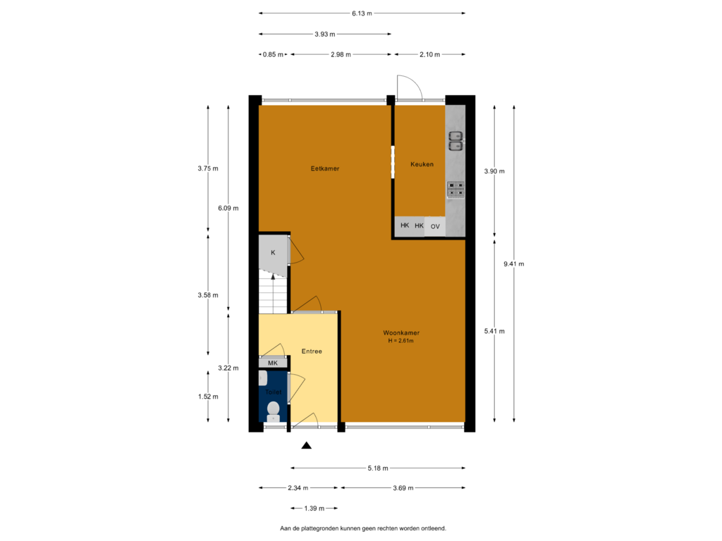 Bekijk plattegrond van Begane Grond van Ruys de Beerenbrouckstraat 14