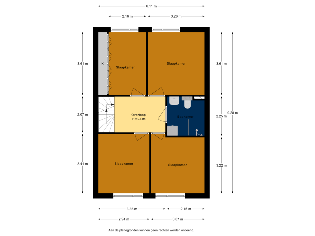 Bekijk plattegrond van 1e Verdieping van Ruys de Beerenbrouckstraat 14