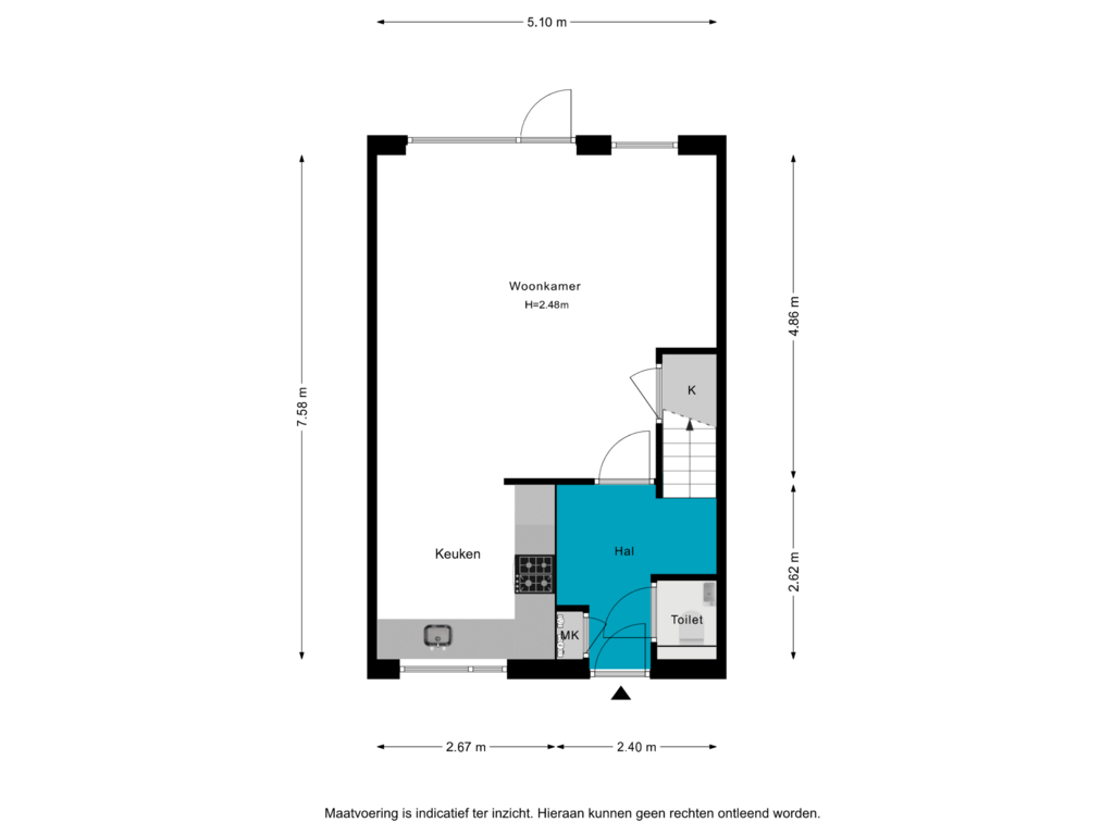 Bekijk plattegrond van Begane grond van Dijkmanzoet 62