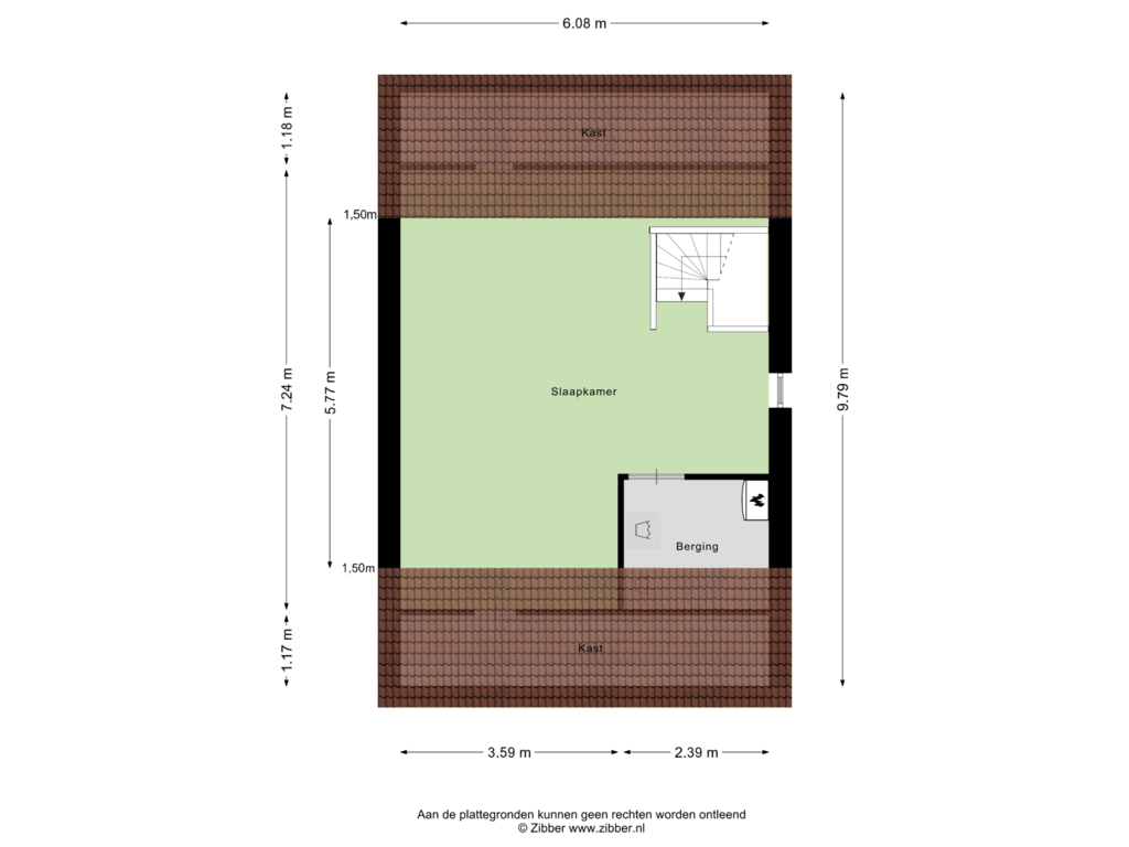 Bekijk plattegrond van Tweede Verdieping van Ploegmakers-erf 45