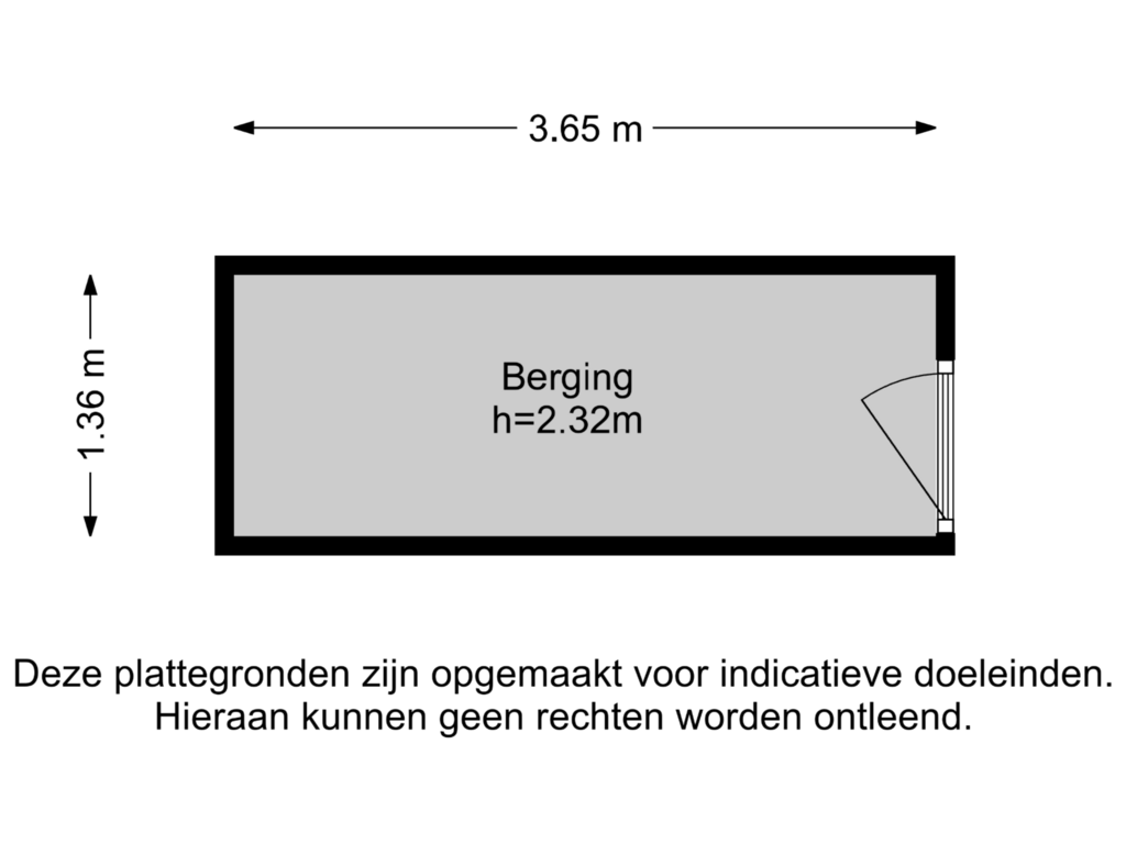 View floorplan of Berging of van Baerlestraat 19