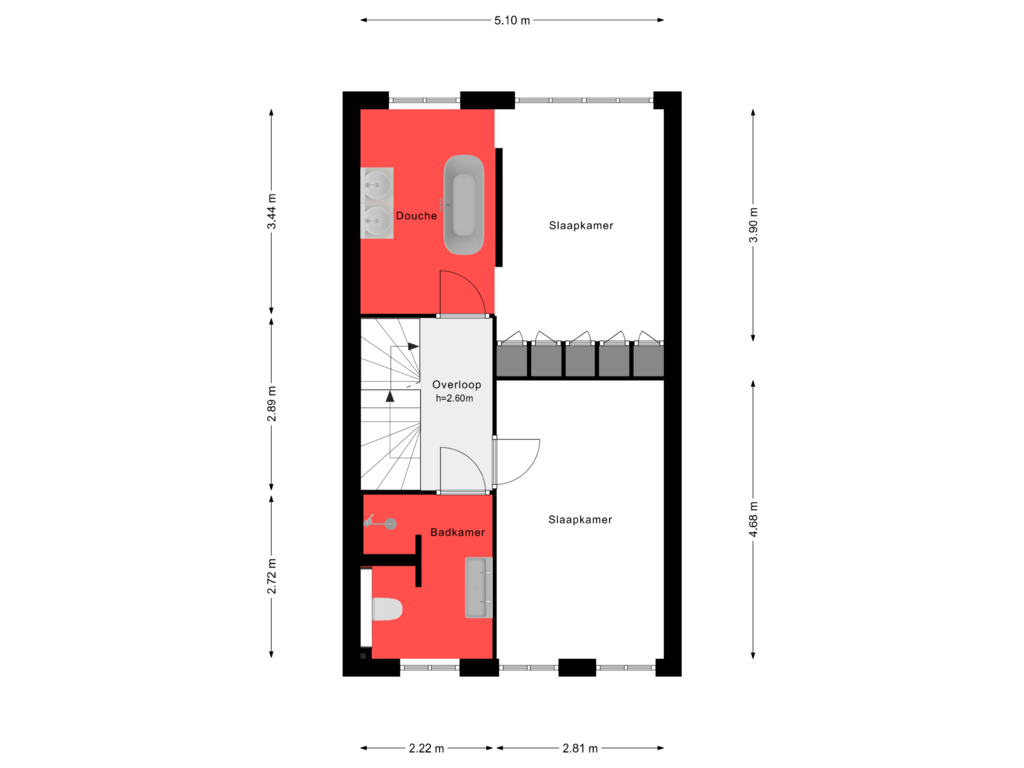 Bekijk plattegrond van 1e Verdieping van Loggerzeil 11