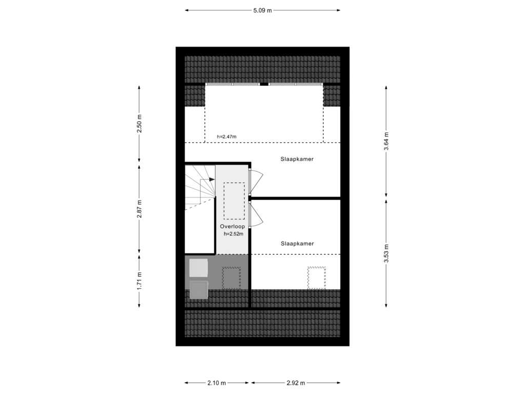 Bekijk plattegrond van 2e Verdieping van Loggerzeil 11