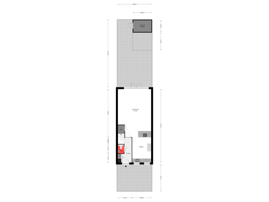 Bekijk plattegrond van Perceel van Loggerzeil 11