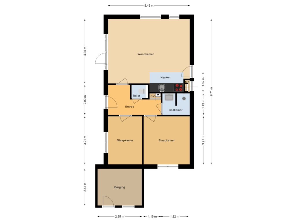 Bekijk plattegrond van Begane grond van Gijsselterweg 30-33