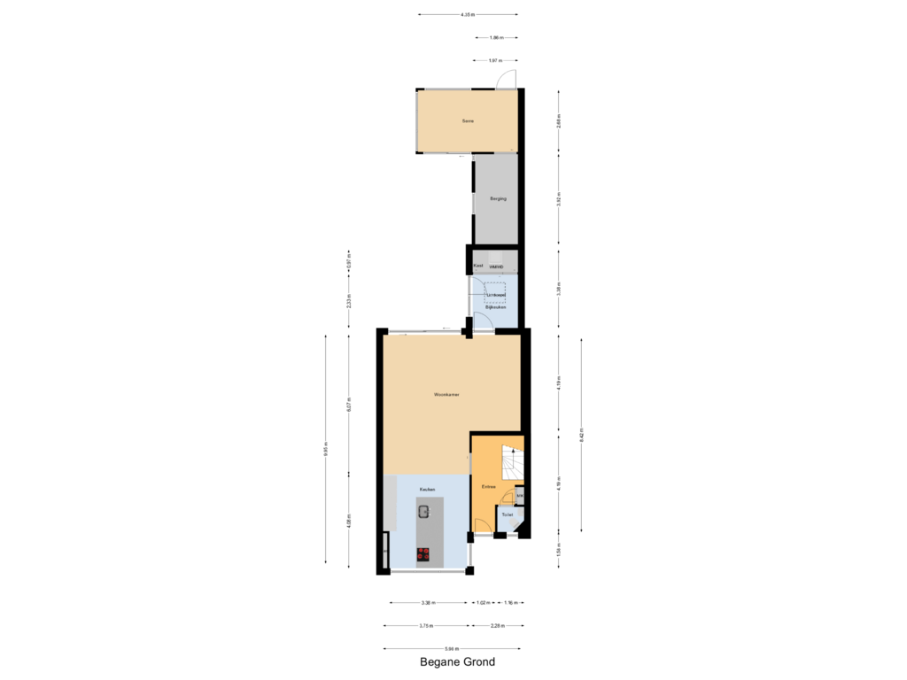 Bekijk plattegrond van Begane Grond van Fleminghof 16