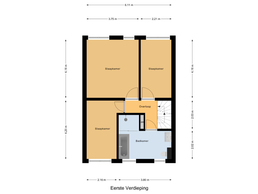 Bekijk plattegrond van Eerste Verdieping van Fleminghof 16