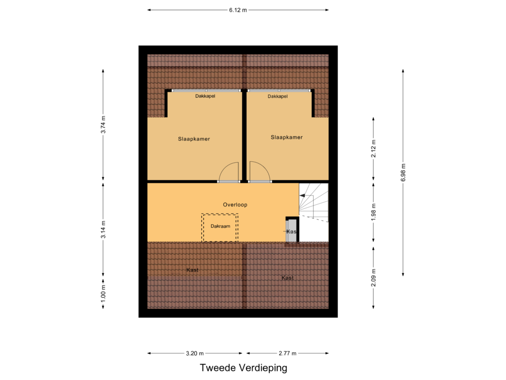 Bekijk plattegrond van Tweede Verdieping van Fleminghof 16