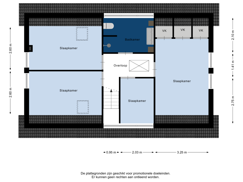 View floorplan of 1e Verdieping of Haspel 4