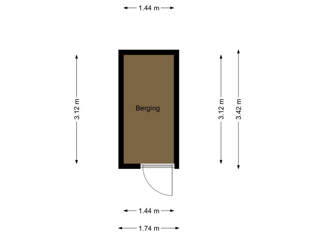 Bekijk plattegrond van Berging van Patmosdreef 138