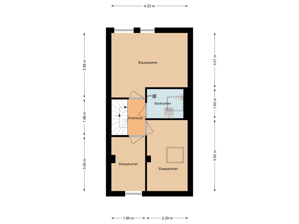 View floorplan of Eerste verdieping of De Kiel 63