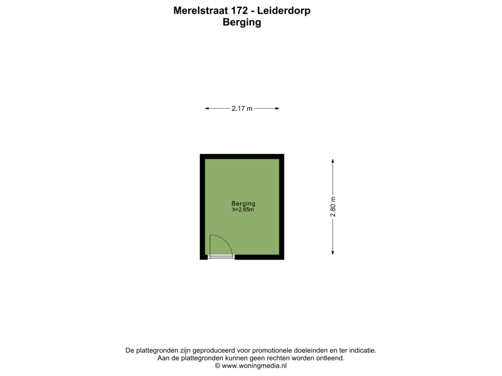 Bekijk plattegrond van Berging van Merelstraat 172