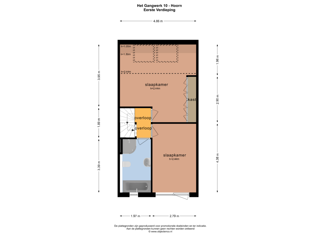 Bekijk plattegrond van EERSTE VERDIEPING van Het Gangwerk 10