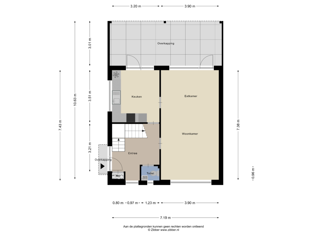 Bekijk plattegrond van Begane Grond van Oude Rijksweg Noord 19-A