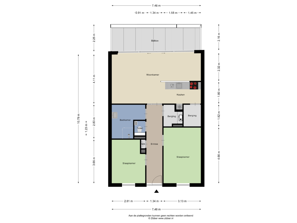 Bekijk plattegrond van Appartement van Normastraat 197