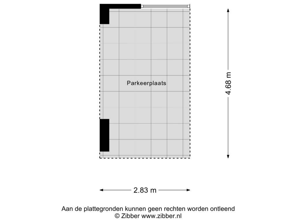 Bekijk plattegrond van Parkeerplaats van Normastraat 197