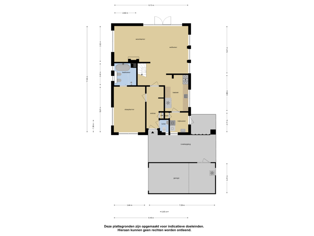 View floorplan of Begane Grond of Dimmerlaan 35