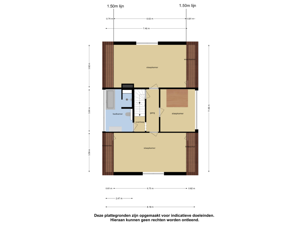 View floorplan of Eerste Verdieping of Dimmerlaan 35