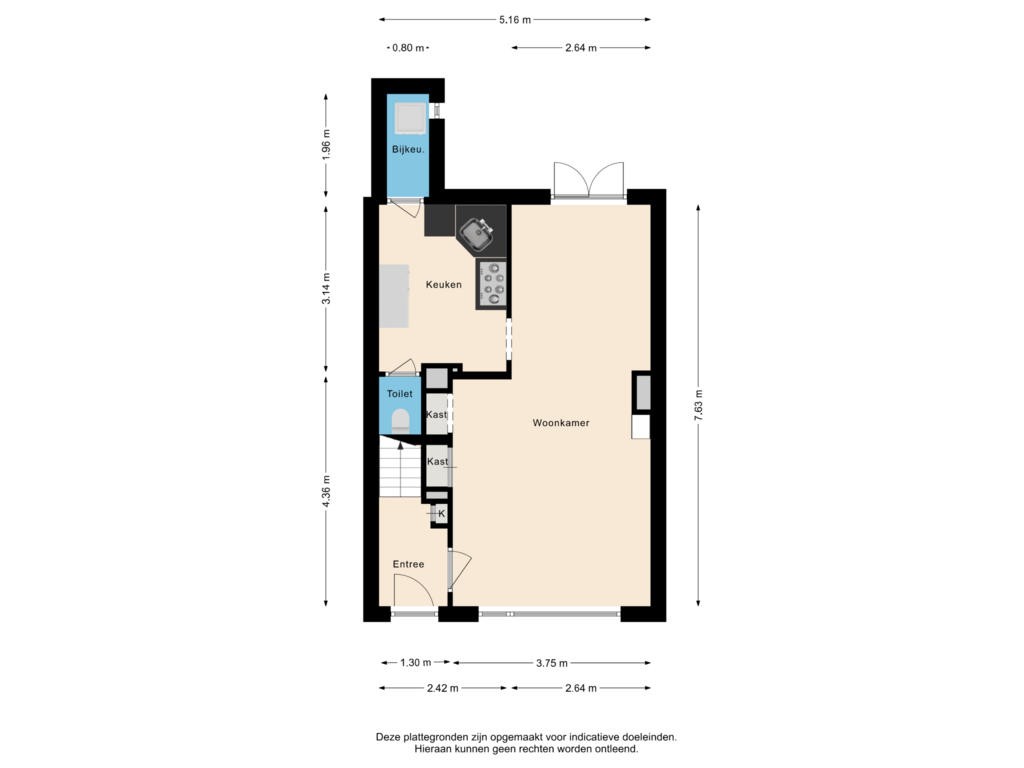 Bekijk plattegrond van Begane grond van Deken Waarestraat 52