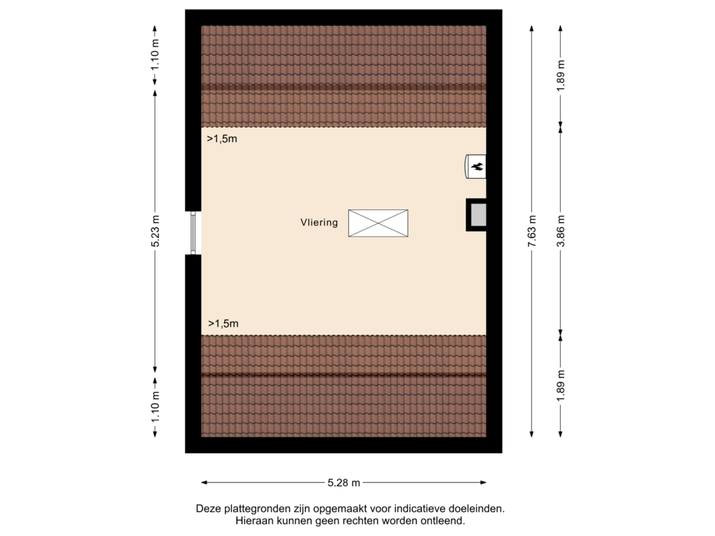 Bekijk plattegrond van Vliering van Deken Waarestraat 52