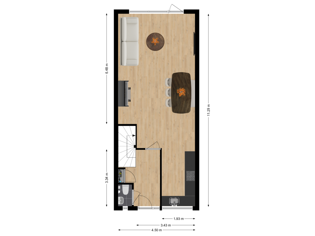 Bekijk plattegrond van Begane Grond van Klompéstraat 6