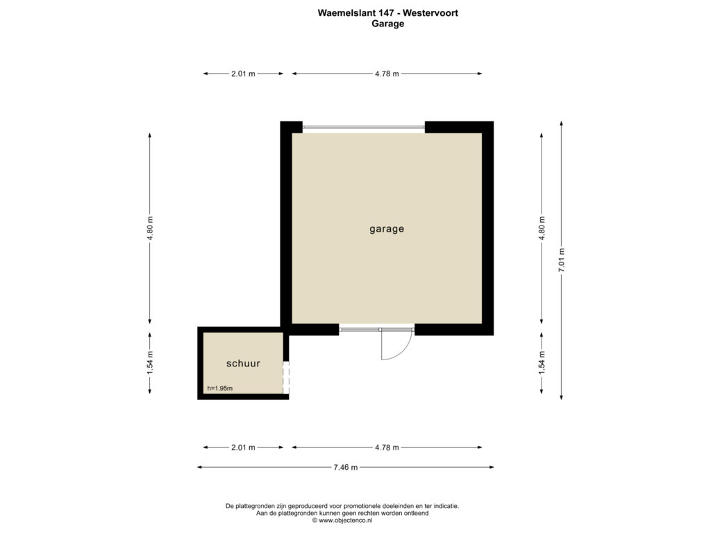 Bekijk plattegrond van GARAGE van Waemelslant 147