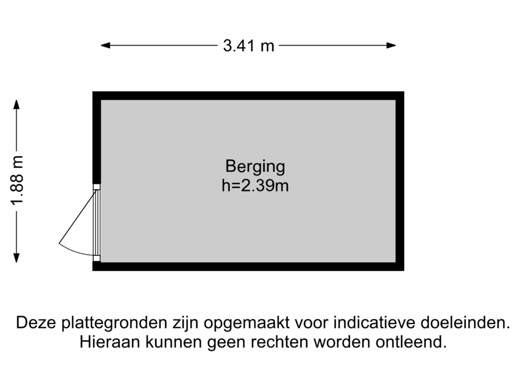 View floorplan of Berging of Vaillantlaan 278