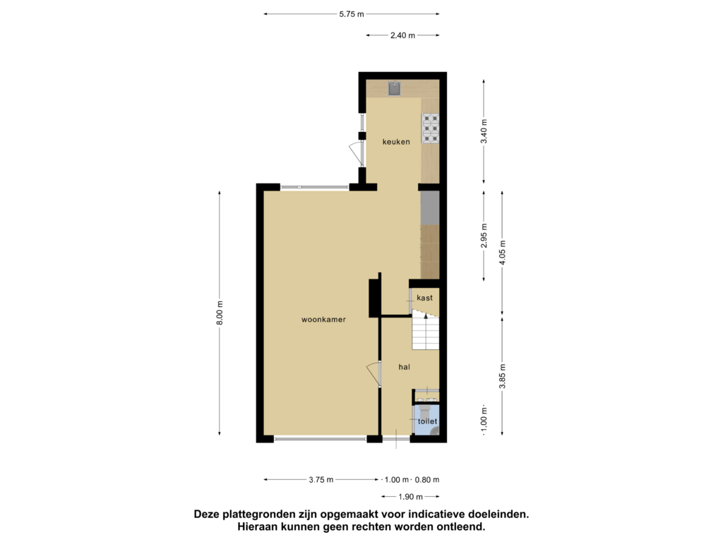 Bekijk plattegrond van Begane grond van Tolhuislaan 56