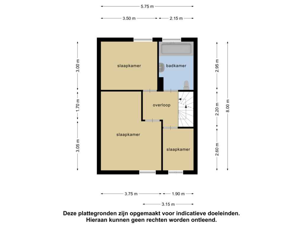 Bekijk plattegrond van 1e verdieping van Tolhuislaan 56