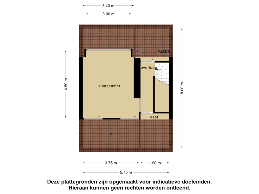 Bekijk plattegrond van 2e verdieping van Tolhuislaan 56