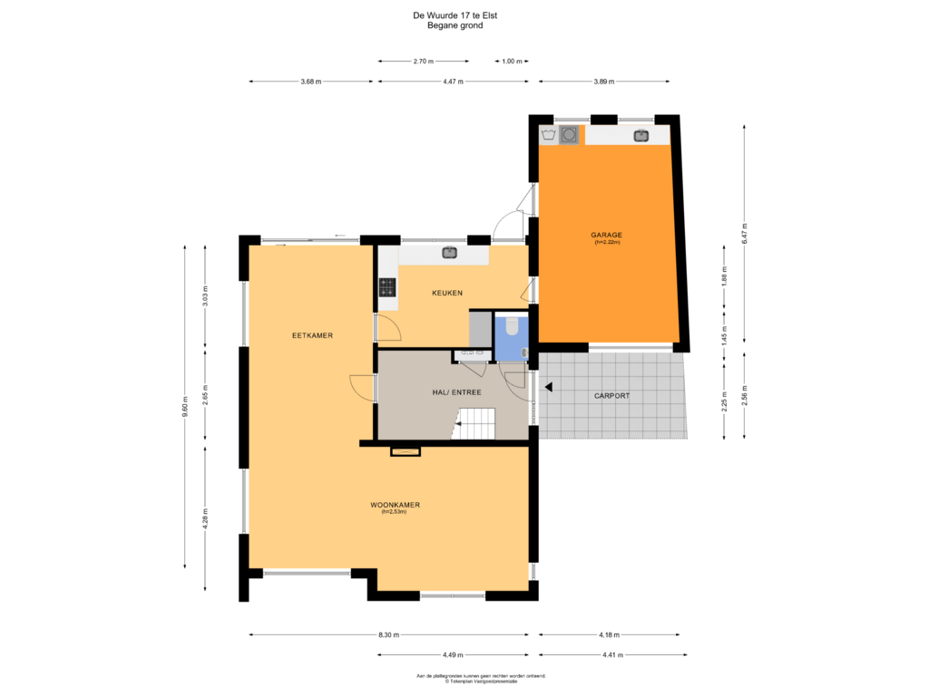 View floorplan of Begane grond of De Wuurde 17