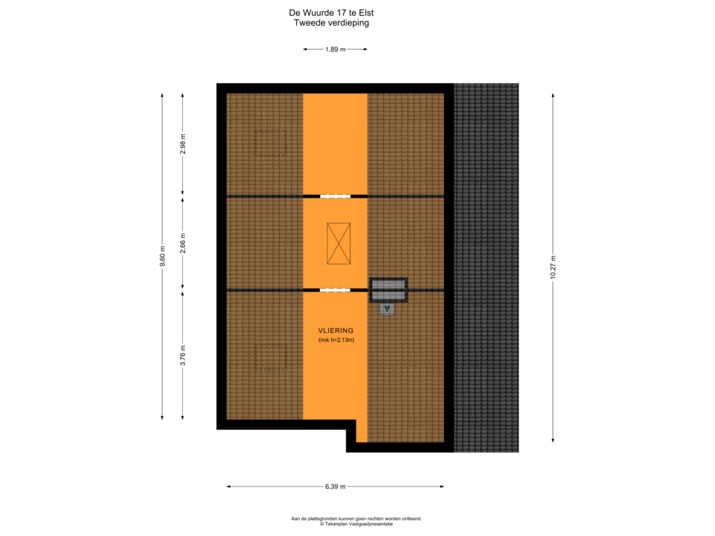 View floorplan of Tweede verdieping of De Wuurde 17