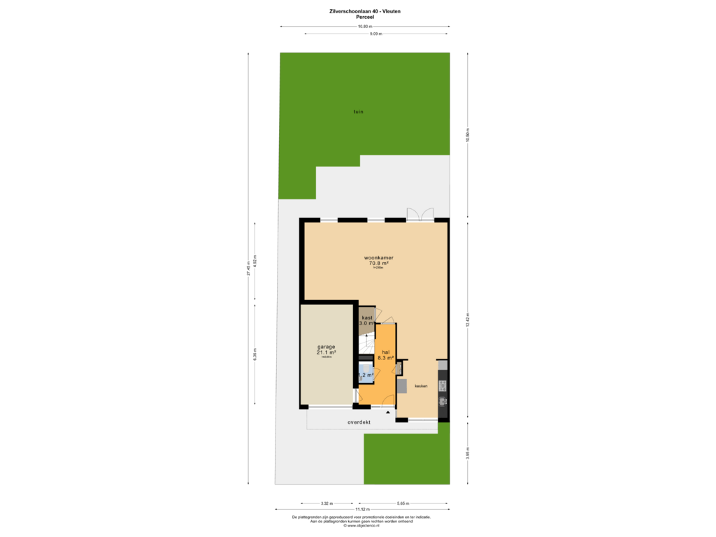 Bekijk plattegrond van PERCEEL van Zilverschoonlaan 40