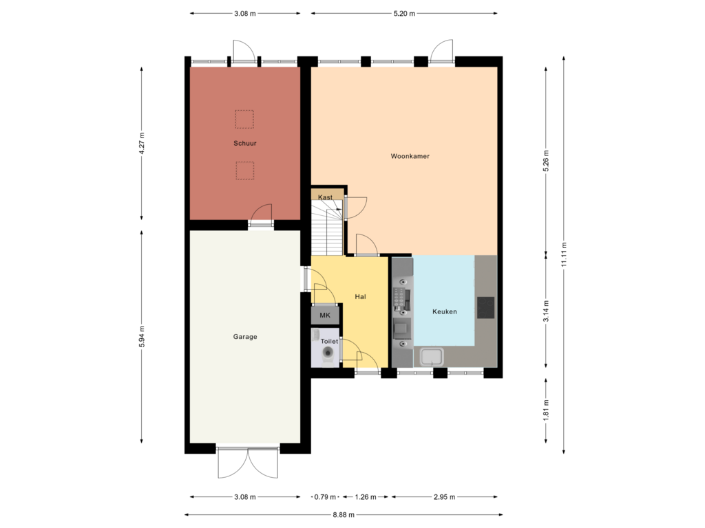 Bekijk plattegrond van Begane Grond van Akkerdistel 69