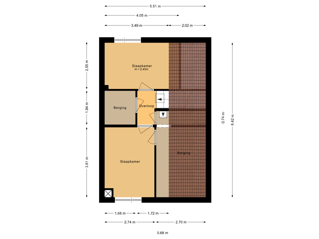 Bekijk plattegrond van Eerste verdieping van Eendekroos 23