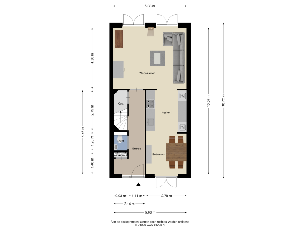 View floorplan of Begane grond of Kapitein Boscampbrink 47