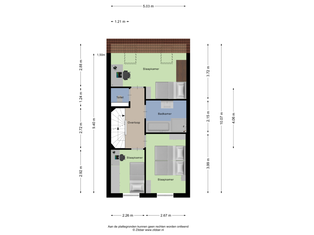 View floorplan of Eerste verdieping of Kapitein Boscampbrink 47