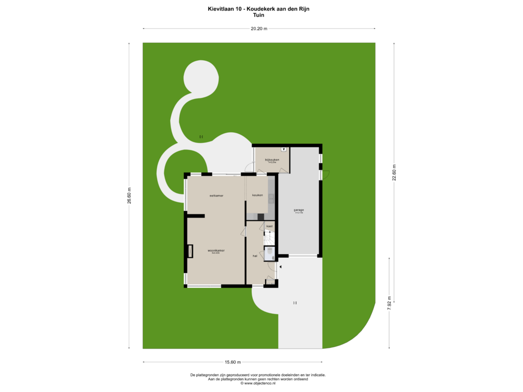 Bekijk plattegrond van TUIN van Kievitlaan 10