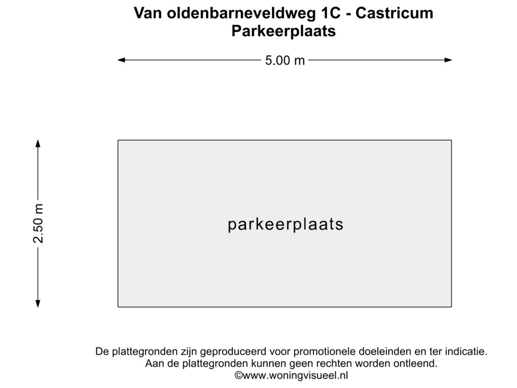 Bekijk plattegrond van PARKEERPLAATS van Van Oldenbarneveldweg 1-C