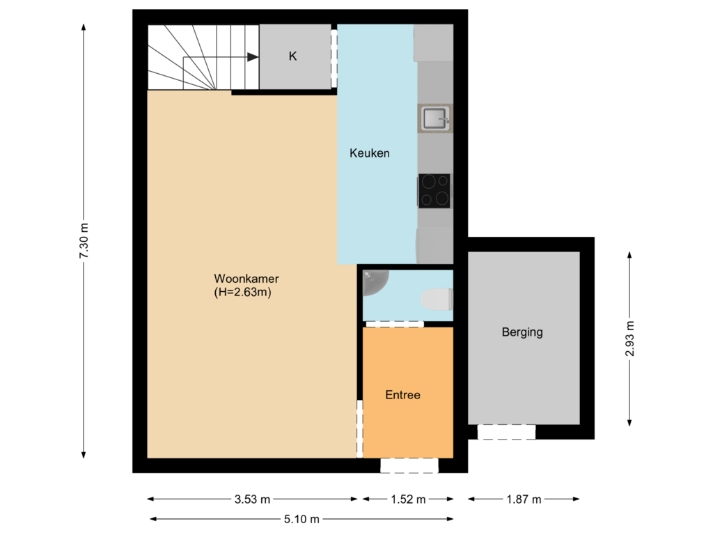 Bekijk plattegrond van First floor van De Wolfshop 10