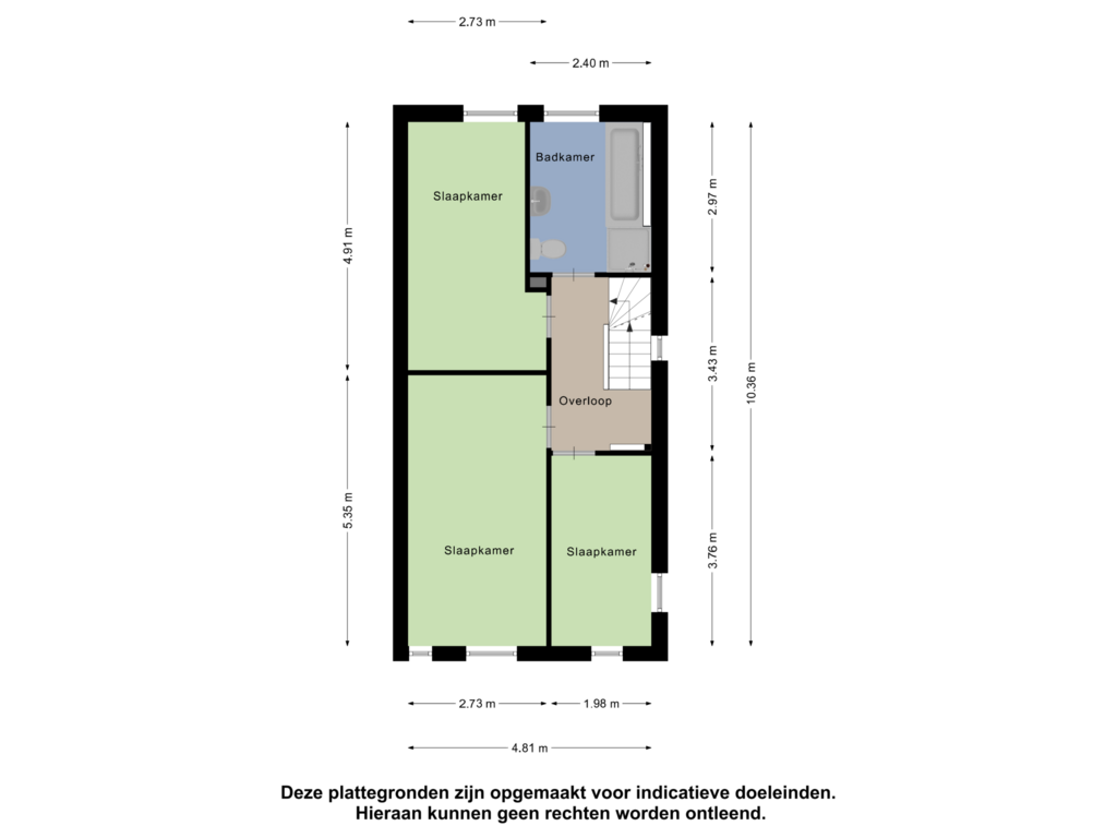 View floorplan of Eerste Verdieping of Pinksterbloemstraat 45